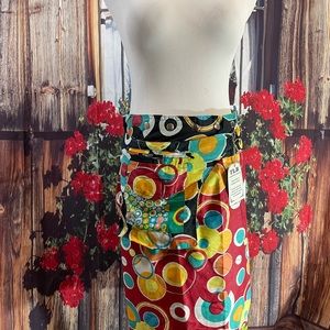 NWT- TLB Circular Design Wrap Skirt